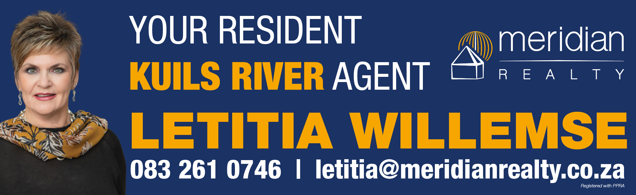 Advertisement for Letitia Willemse