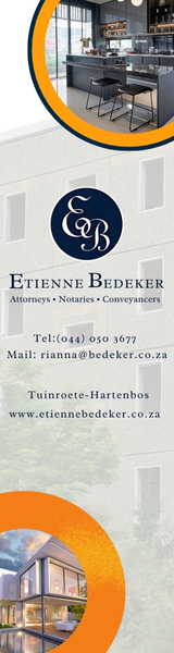 Advertisement for Etienne Bedeker Hartenbos Vertical