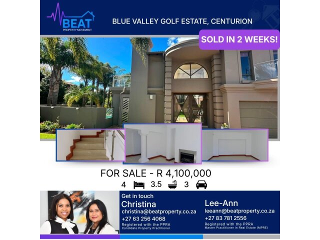 <!--[if BLOCK]><![endif]--> Property sold in Blue Valley Golf and Country Estate <!--[if ENDBLOCK]><![endif]-->
