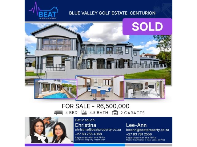 <!--[if BLOCK]><![endif]--> Property sold in Blue Valley Golf and Country Estate <!--[if ENDBLOCK]><![endif]-->